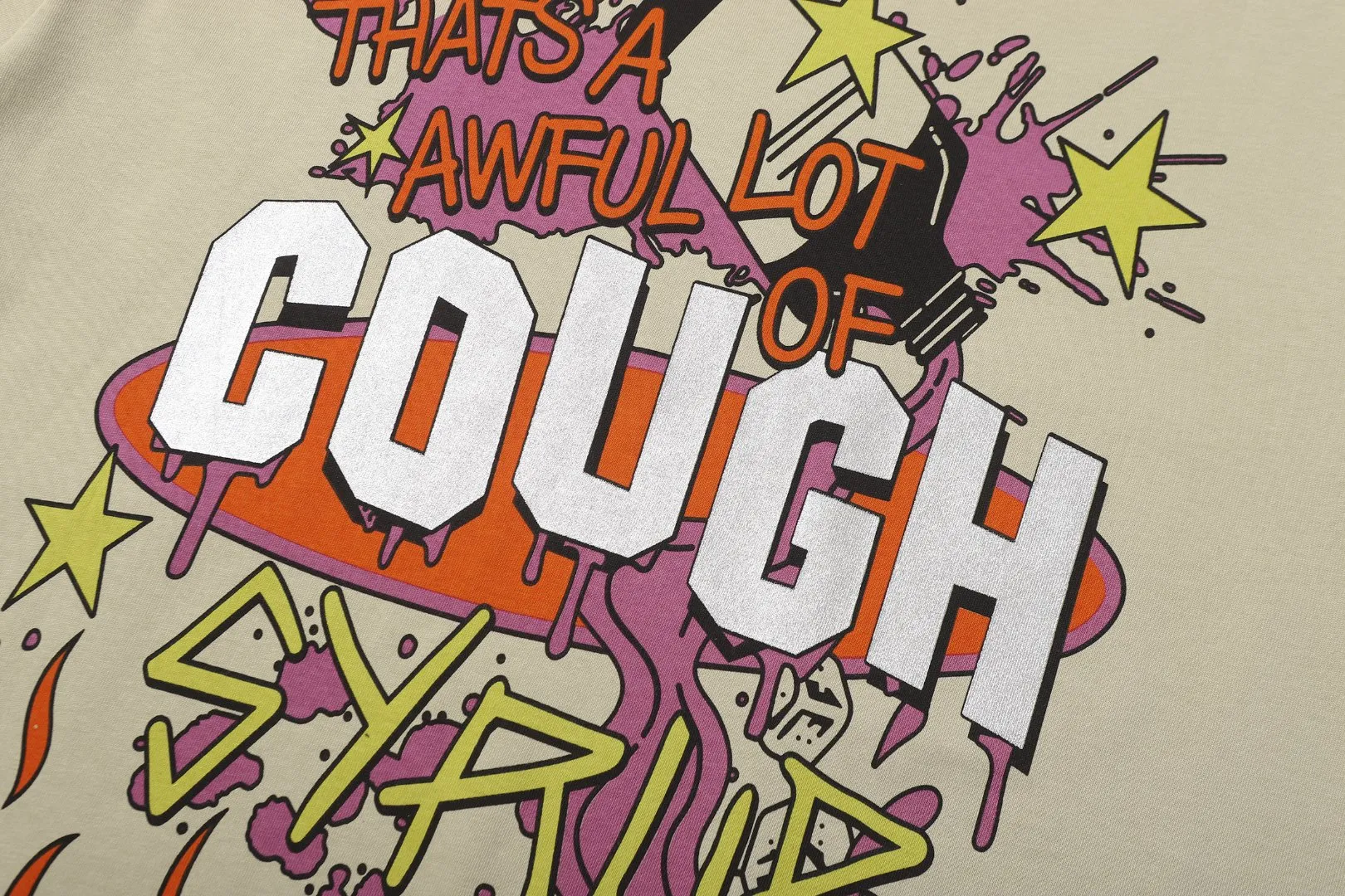 2245# / / ｜ THAT'S A AWFUL LOT OF COUGH SYRUP In Stock T （fabric):32 Sizes（size）：S-M L X L （colour）： / /